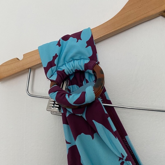 Kate Spade New York Geranium Grove Buckle One Shoulder One-Piece Swimsuit - Picture 3 of 5